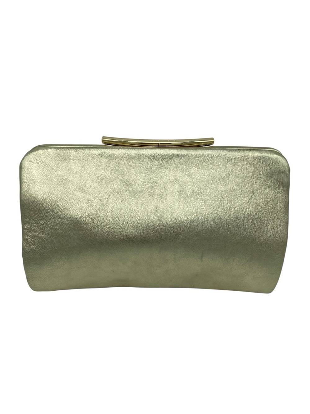 Vince Camuto Metallic Gold Leather Clutch Bag